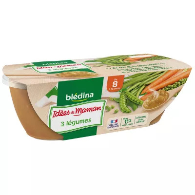 Pots 3 légumes dès 8mois 2x200g - BLEDINA
