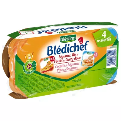 Plat bébé diverses saveurs dès 24 mois 4x260g - BLEDINA