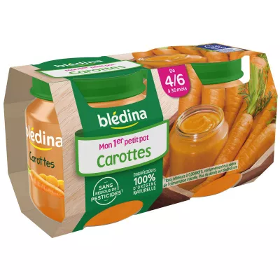 Petits pots carottes 4/6 mois  2x130g - BLEDINA