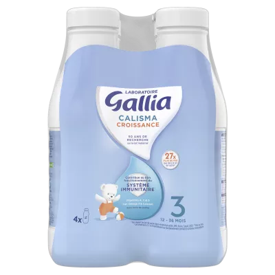 Lait liquide calisma croissance 4x1L - GALLIA
