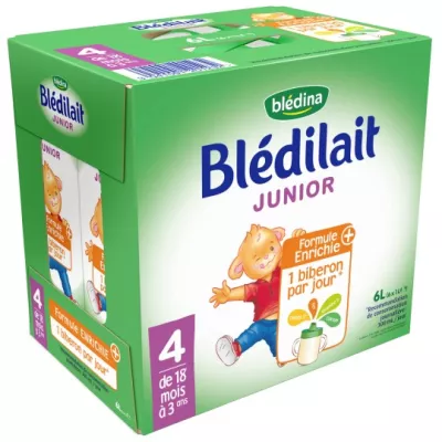 Bledilait junior leche líquida a partir de 18 meses 6x1L - BLEDINA