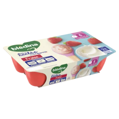 Dessert bébé mini lactés fraise dès 6mois 6x55g - BLEDINA