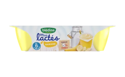 Dessert bébé mini lactés banane dès 6mois 6x55g - BLEDINA