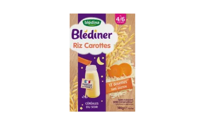 Blédiner riz & carottes dès 4/6 mois 12 dosettes - BLEDINA