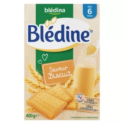 Céréales bébé blédine saveur biscuit dès 6 mois 400g - BLEDINA