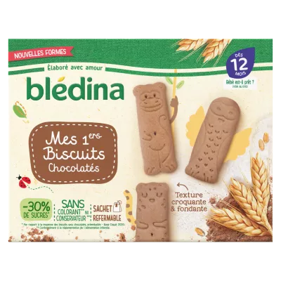 Mis primeras galletas bebe a partir de 12 meses chocolate 150g - BLEDINA