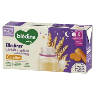 2x250 Briques Carotte Bledina