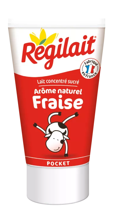 Lait Concentre Sucre Arôme Fraise 60g - REGILAIT