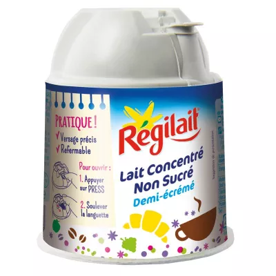 Lait concentré demi-écrémé non sucré 200g - REGILAIT