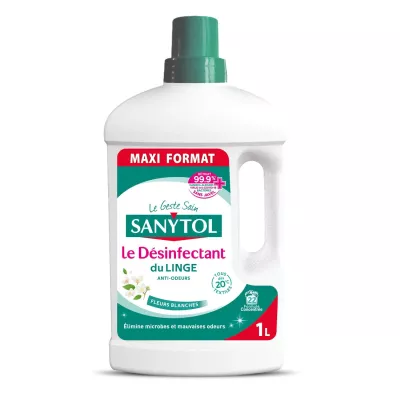 Désinfectant Du Linge Fleurs Blanches 1l - Sanytol