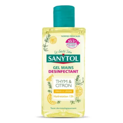Gel Mains Désinfectant Thym & Citron 75ml - SANYTOL