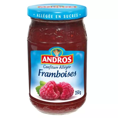 Geléia de framboesa com baixo teor de gordura 350g - ANDROS