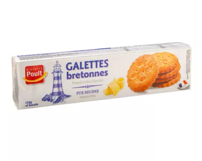 Galettes Bretonnes (18.7% Beurre) - 16 Biscuits 125g - Poult