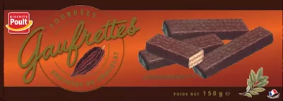 Gaufrette Enrobée Chocolat 150g - Poult