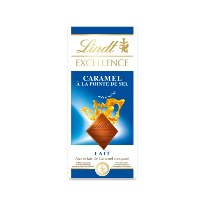 Excellence Krokante Melkkaramel met Zoutpunt Tablet 100 G - LINDT