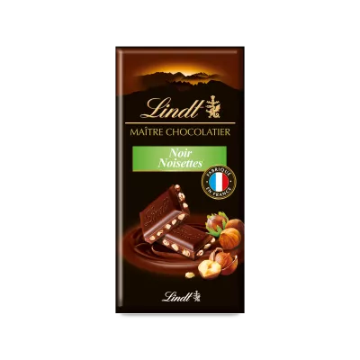 Chocolat Noir Excellence Maitre Chocolatier Noisettes Tablette 110 G