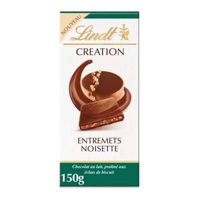 Tablette de chocolat création lait entremets noisette 150g - LINDT