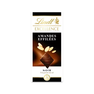 Excellence Noir Geschaafde Amandelen met Zoutpunt Tablet 100 G - LINDT