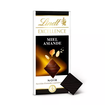 Excellence Noir Miel Amande Tablette 100 G - LINDT