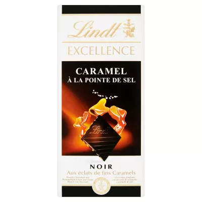 Excellence Black Caramel mit Fleur De Sel Point Tablette 100 g - LINDT