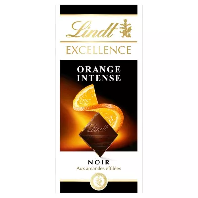 एक्सीलेंस ब्लैक ऑरेंज इंटेंस टैबलेट 100 जी - LINDT