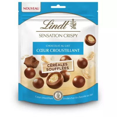 ミルクチョコレートボール センセーションクリスピーシリアルパフ 140g - LINDT