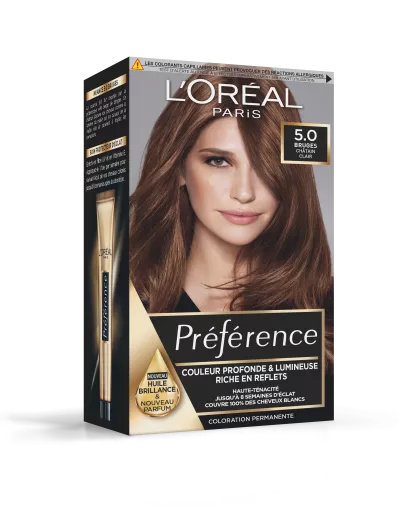 永久染发剂 5.0 布鲁日 浅棕色 偏好 - L'oreal