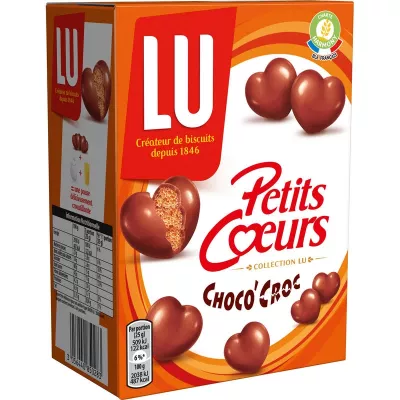 Biscuits petits coeurs choco'croc 90g - LU