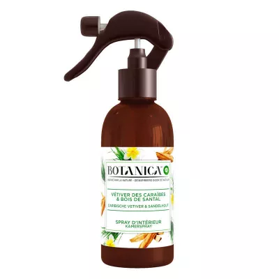 Spray d'intérieur vétiver/bois de santal 236ml - BOTANICA