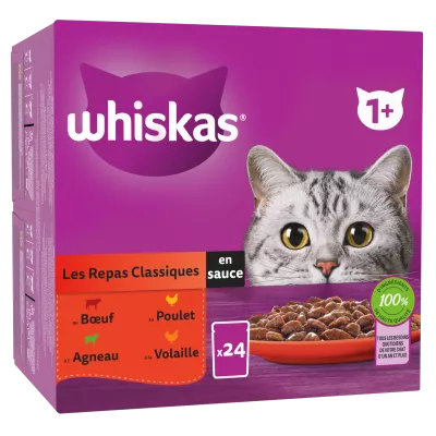 Paka mash kwa milo ya kawaida katika mchuzi wa x24 - WHISKAS