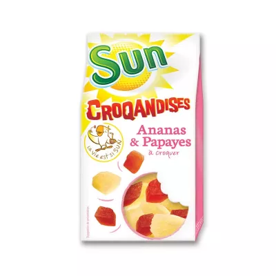 Mélange d'ananas/ Papayes à croquer 250g - SUN