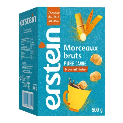 Sucre Pure Canne Morceaux Non Raffinée 500g - ERSTEIN