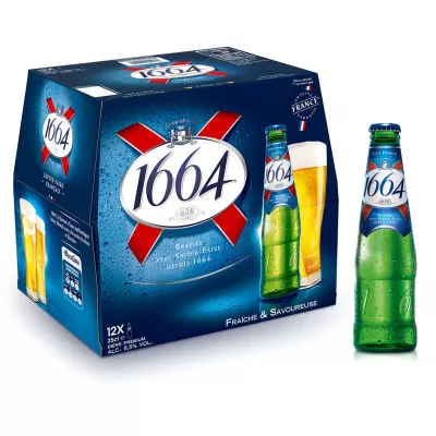 Bière Lager Blonde,12x25cl - 1664