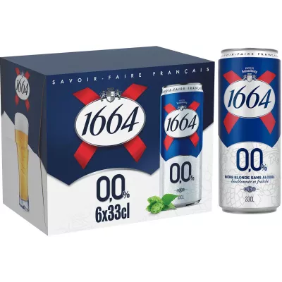 Bière Blonde,1°,6x33cl - 1664