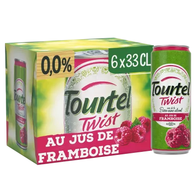 Cerveza Sin Alcohol Frambuesa, 6x33cl - TOURTEL