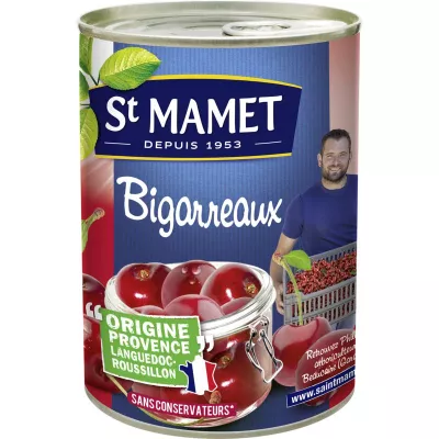 Matunda na syrup ya Bigarreau 425g - ST MAMET