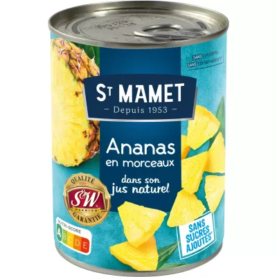 Pezzi di frutta sciroppata di ananas 345g - St Mamet