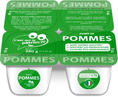 Puree Pomme Cqlp Pots X4 95g