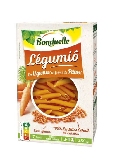 Pâtes Lentilles Corail et Carottes 250g - BONDUELLE