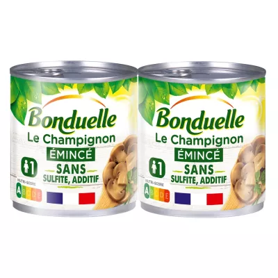 Funghi a fette senza solfiti e senza additivi 2x115g - BONDUELLE