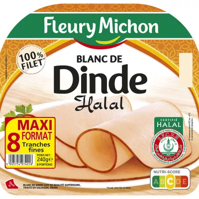 Halal turkey breast - FLEURY MICHON