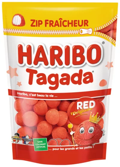 Tagada zip doces frescos, 220g - HARIBO