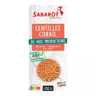 Lentilles Corail Zrp 450g