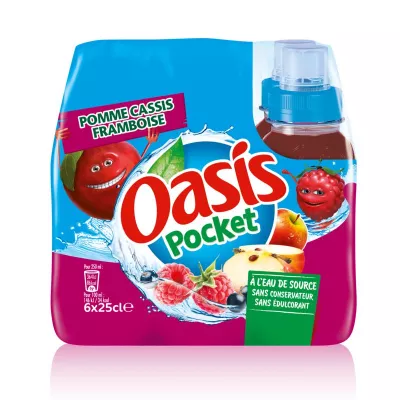 Jus pommes/cassis/ framboise 6x25 - OASIS