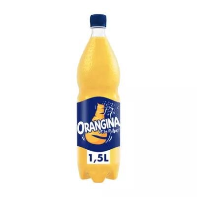 Газировка апельсиновая с мякотью 1,5л - ORANGINA