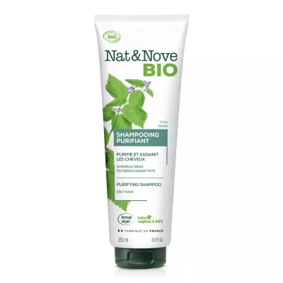 Zuiverende brandnetelshampoo voor vet haar 250 ml - Nat&nove Bio
