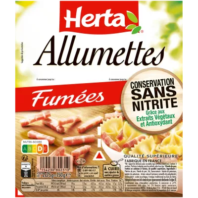 Allumettes Fumées Conservation Sans Nitrite, 75g - HERTA