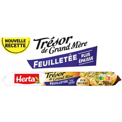 Pâte à  Tarte Feuilletée Pur Beurre Trésor de Grand-Mère, 280g - HERTA