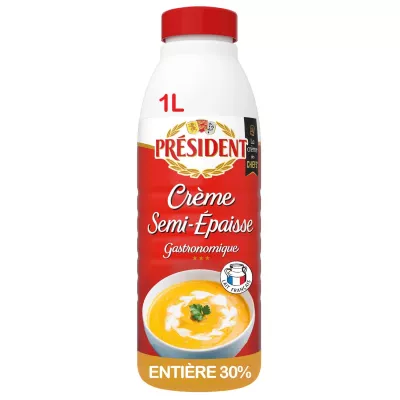 Cream Nusu Nene Kamili 30% Mat.gr. 1l -rais - PRÉSIDENT