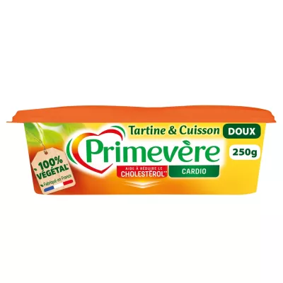 Margarina Suave 100% Vegetal para Untar y Cocinar 250g - Primevere